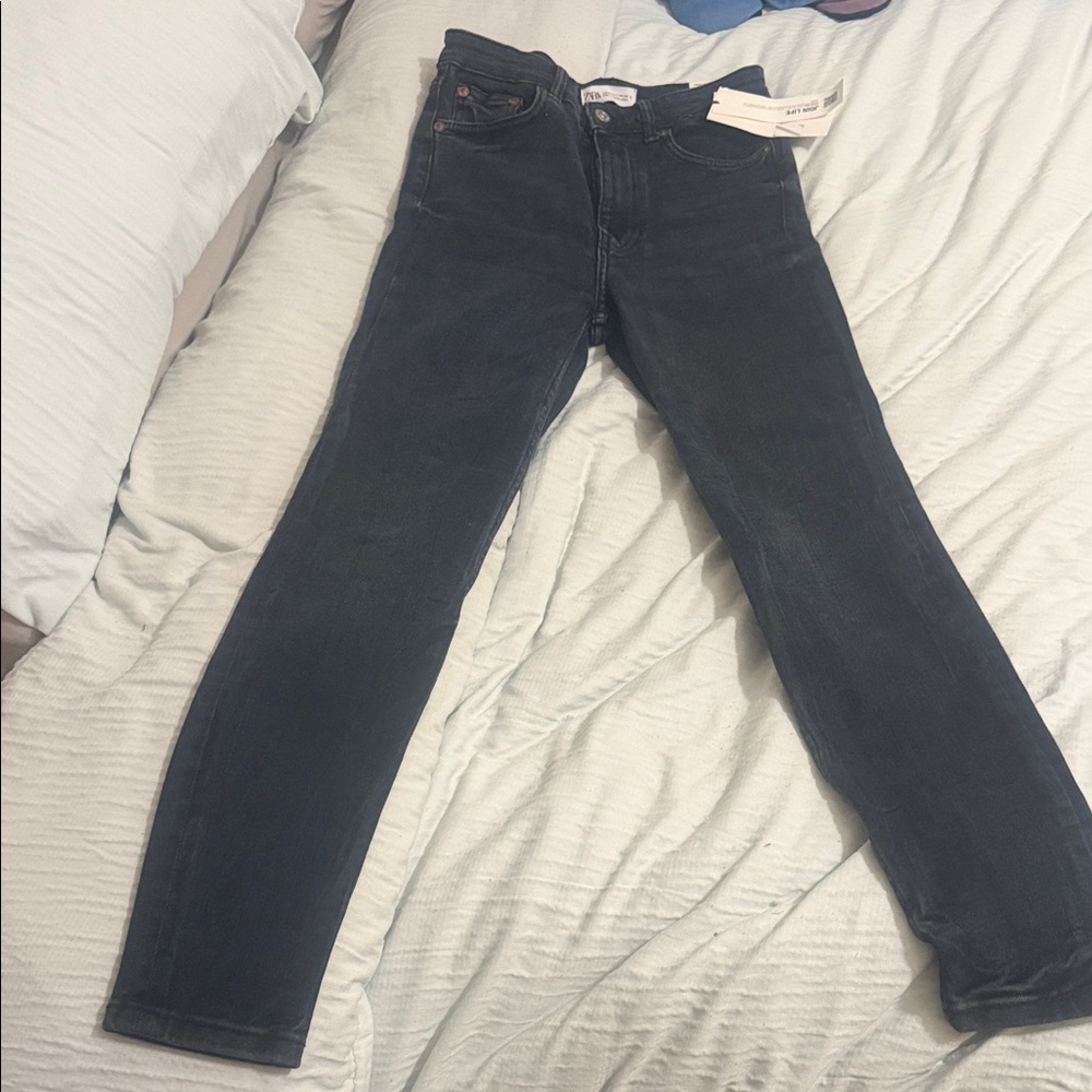 Zara Black High-Waist Skinny Jeans